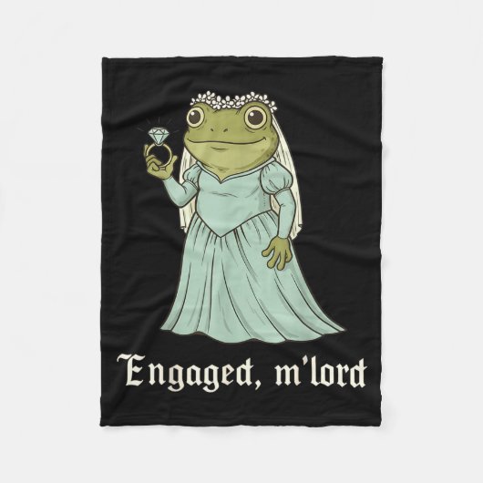 Funny Frog Engagement Matching Couples Tee Snarky  Fleecedecke (Vorderseite)