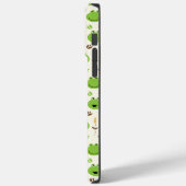 Funny Frog Faces Muster Monogram Case-Mate iPhone Hülle (Rückseite / Links)
