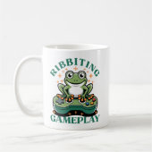 Funny Frog Gamer, Retro Video Game Controller Kaffeetasse (Links)