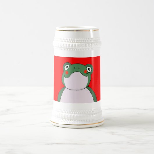 Funny Frog German Beer Stein Tasse (Mittel)