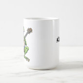 Funny Frog Gitarre spielen Personalisiert Kaffeetasse (Mittel)