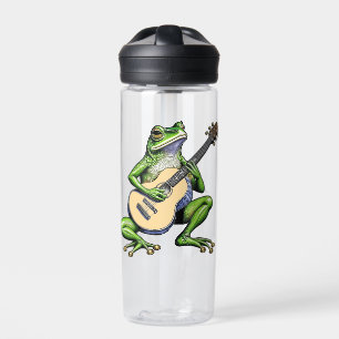 Funny Frog Gitarre spielen Personalisiert Trinkflasche