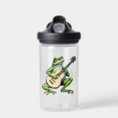 Funny Frog Gitarre spielen Personalisiert Trinkflasche (Vorne)