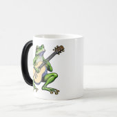 Funny Frog Gitarre spielen Personalisiert Verwandlungstasse (Vorderseite Links)