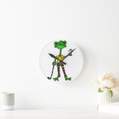 Funny Frog Golfing Art Runde Wanduhr (Zuhause)