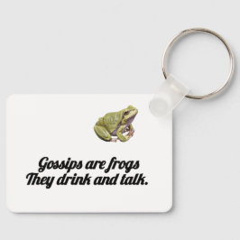 ✨ Funny Frog Gossip Quote Keychain | GetMotivWear  Schlüsselanhänger