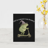Funny Frog Graphic Saying Off To Commit Tom Fooler Karte (Gelbe Blume)