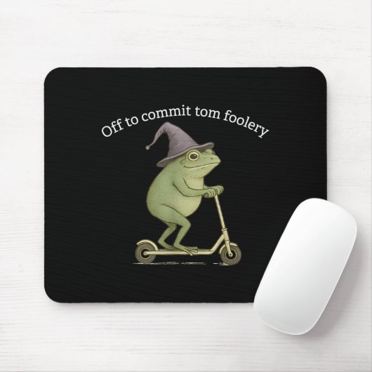 Funny Frog Graphic Saying Off To Commit Tom Fooler Mousepad (Mit Mouse)