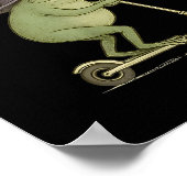 Funny Frog Graphic Saying Off To Commit Tom Fooler Poster (Ecke)