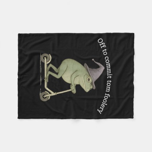Funny Frog Graphic Sprichwort aus, um Tom Fooler z Fleecedecke (Vorderseite (Horizontal))
