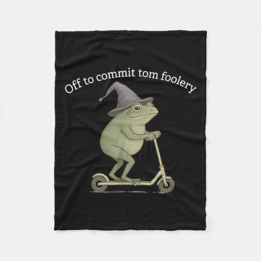 Funny Frog Graphic Sprichwort aus, um Tom Fooler z Fleecedecke (Vorderseite)