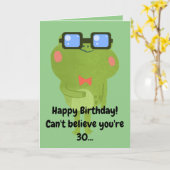 Funny Frog Green Son 30. Geburtstag Karte (Gelbe Blume)
