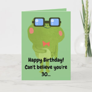 Funny Frog Green Son 30. Geburtstag Karte