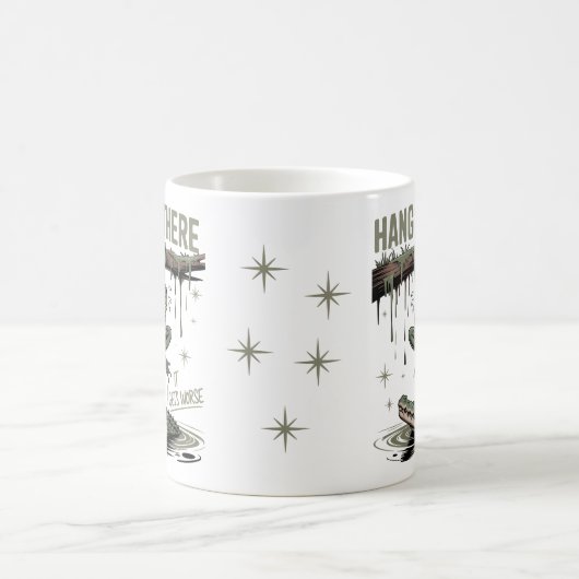 Funny Frog "Hang da rein, es wird noch schlimmer" Kaffeetasse (Mittel)