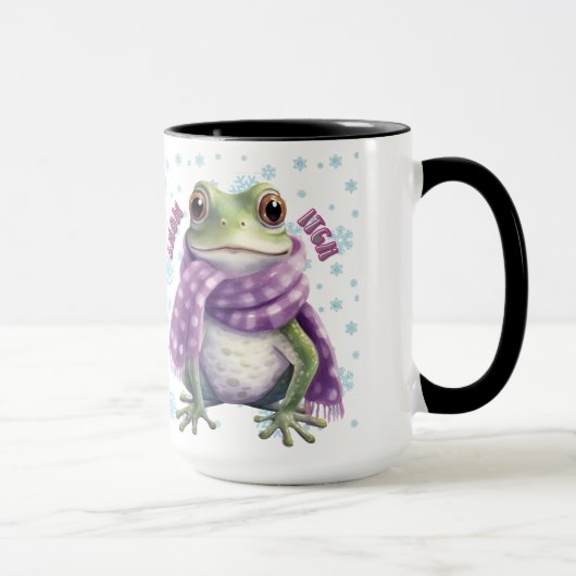 Funny Frog in der Schnee-Tasse - 'Schneejucken Tasse (Rechts)