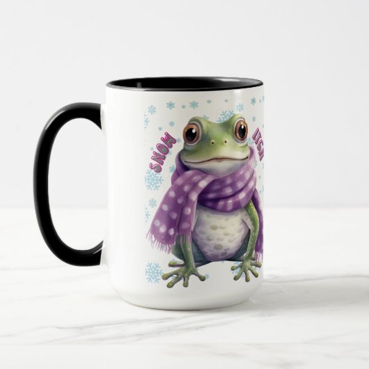Funny Frog in der Schnee-Tasse - 'Schneejucken Tasse (Links)