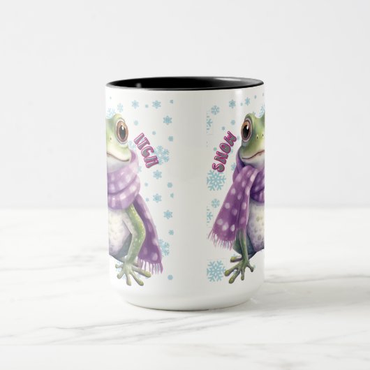 Funny Frog in der Schnee-Tasse - 'Schneejucken Tasse (Zentrum)