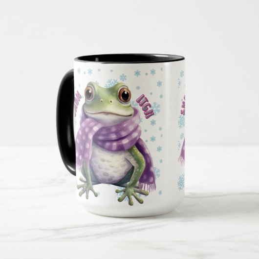 Funny Frog in der Schnee-Tasse - 'Schneejucken Tasse (Vorderseite Links)
