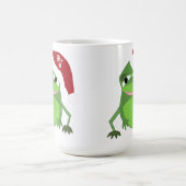 Funny Frog in einer Weihnachtsmannmütze Kaffeetasse (Mittel)