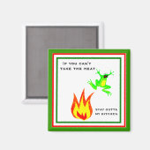 Funny Frog Kitchen Magnet (Vorderseite/Rückseite)