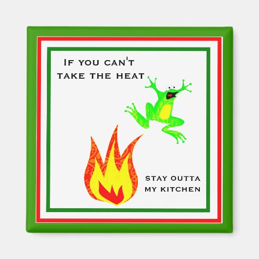 Funny Frog Kitchen Magnet (Vorne)