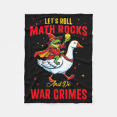 Funny Frog Let's Roll Math Rocks And Do War Crimes Fleecedecke (Vorderseite)