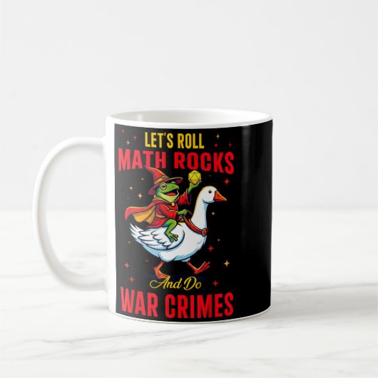 Funny Frog Let's Roll Math Rocks And Do War Crimes Kaffeetasse (Links)