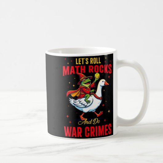 Funny Frog Let's Roll Math Rocks And Do War Crimes Kaffeetasse (Rechts)