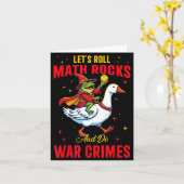 Funny Frog Let's Roll Math Rocks And Do War Crimes Karte (Gelbe Blume)