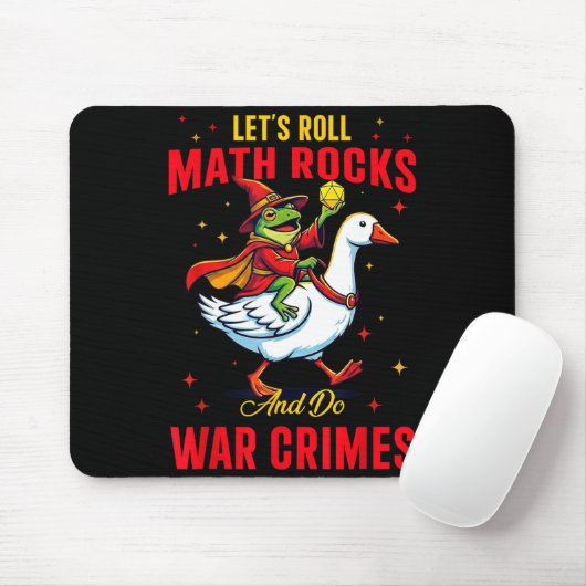 Funny Frog Let's Roll Math Rocks And Do War Crimes Mousepad (Mit Mouse)