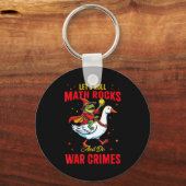 Funny Frog Let's Roll Math Rocks And Do War Crimes Schlüsselanhänger (Vorderseite)