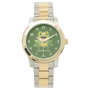 Funny Frog Liebhaber Tier Watch Armbanduhr