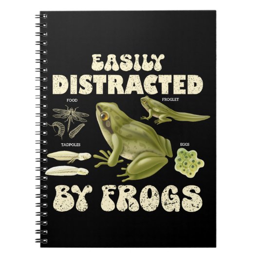 Funny Frog Lover leicht von Fröschen abgelenkt Notizblock (Vorderseite)