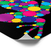 Funny Frog Lovers Polka Dot Art Student Happy Dot Poster (Ecke)