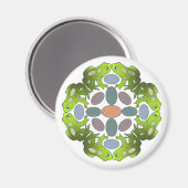 Funny Frog Mandala Magnet (Vorderseite/Rückseite)