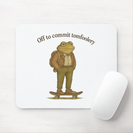 Funny Frog Meme Alberner dunkler Spaß ab, um Tom z Mousepad (Mit Mouse)