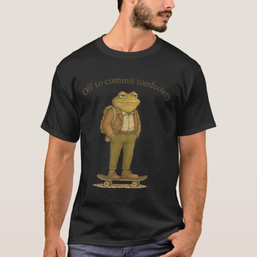 Funny Frog Meme Alberner dunkler Spaß ab, um Tom z T-Shirt (Vorderseite)
