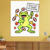 Funny Frog Meme Satire – United States of Kingdom Leinwanddruck (Insitu (Wohnzimmer))