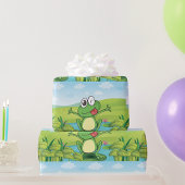 Funny Frog mit der Zunge raus Geschenkpapier