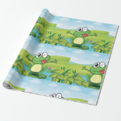 Funny Frog mit der Zunge raus Geschenkpapier (Ungerollt)