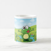 Funny Frog mit der Zunge raus Kaffeetasse (Mittel)