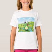 Funny Frog mit der Zunge raus T-Shirt (Vorderseite)