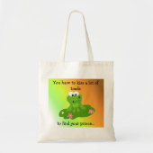 Funny Frog mit Sprichwort Tragetasche (Vorne)