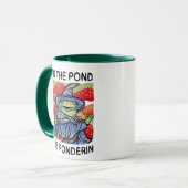 Funny Frog Mug – In the Pond Be Ponderin Tasse (Vorderseite Links)