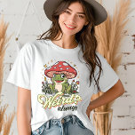 Funny Frog Mushroom Niedlich Shy Introvert Tri-Blend Shirt<br><div class="desc">Funny Frog Mushroom Niedlich Shy Introvert Damen Tshirt Mode Top Features beim Sitzen unter einem Pilz mit dem Text "Ich? Merkwürdig? Immer" in der modernen Schriftzeichen. Perfektes Geschenk für introvertierte Menschen sowohl für ihn als auch für sie zum Geburtstag, Weihnachten, Muttertag, Vatertag und vieles mehr. Von Evco Studio entworfen www.zazzle.com/store/evcostudio...</div>