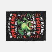 Funny Frog Nap Party For Sleep Lovers And Amphibia Fleecedecke (Vorderseite (Horizontal))
