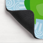 Funny Frog - Niedlich Froggy On Blue Mousepad (Ecke)