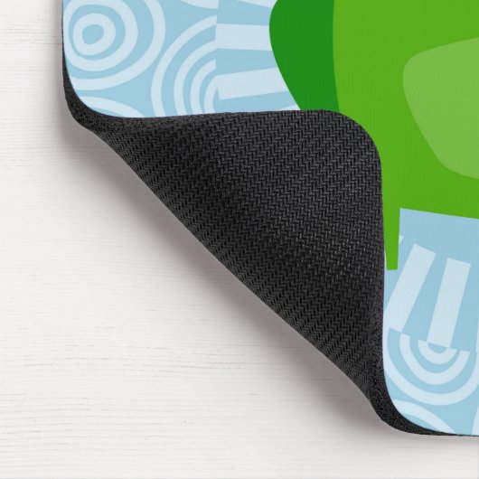 Funny Frog - Niedlich Froggy On Blue Mousepad (Ecke)