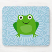 Funny Frog - Niedlich Froggy On Blue Mousepad (Vorne)