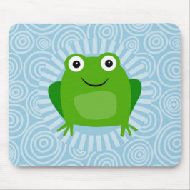 Funny Frog - Niedlich Froggy On Blue Mousepad